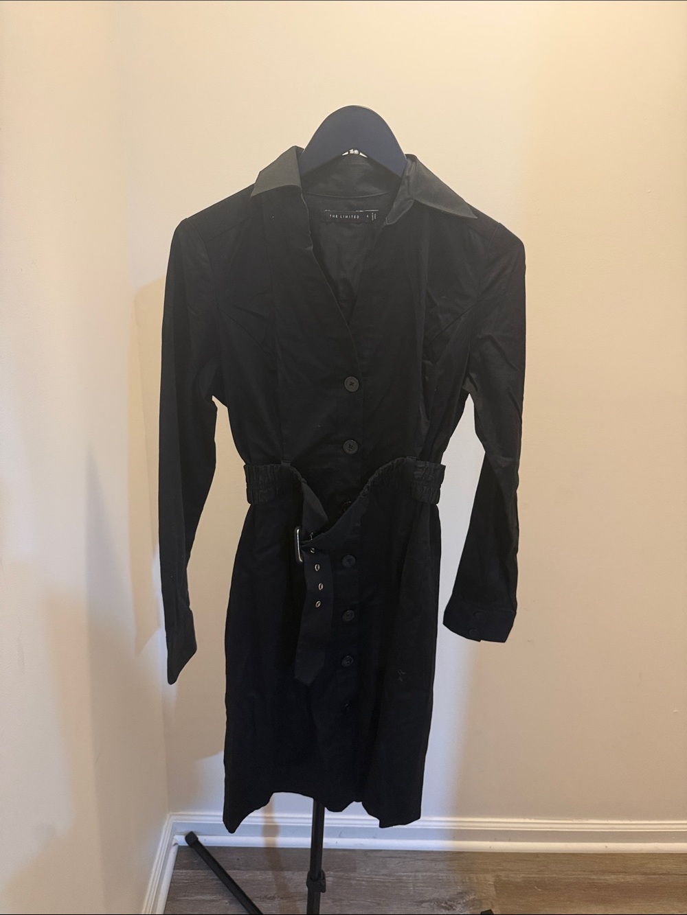 The Limited Black Women's Coat with Label Detail